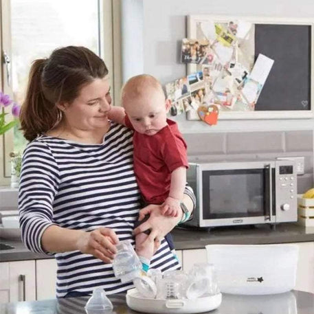 Stérilisateur micro-ondes à micro-vapeur Tommee Tippee - Tommee Tippee - Stérilisateurs de biberons pour bébé Maroc -www.babyboss.ma