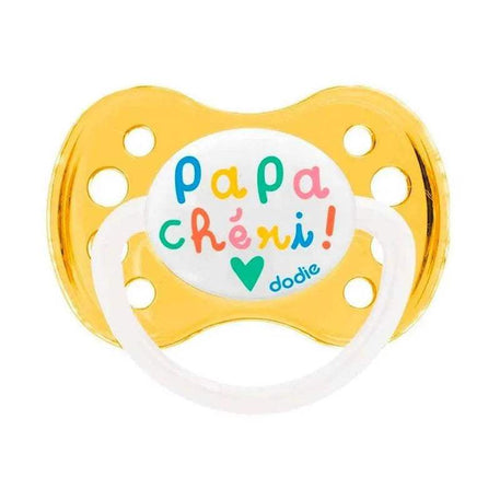 Sucette Dodie Anatomique Silicone 6m+ - Papa Chéri - Dodie - Sucettes pour bébé Maroc -www.babyboss.ma