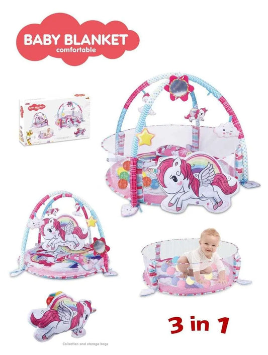 Tapis d'éveil Licorne à balles - Babyboss.ma - BABY BLANKET - pour bébé maroc