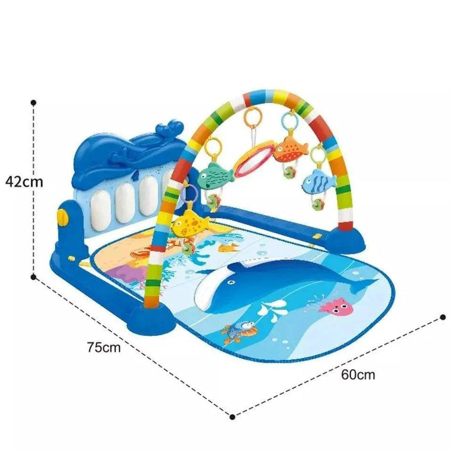 Tapis gym pour bébés avec piano et jouets pendantifs - Huanger - pour bébé Maroc -www.babyboss.ma