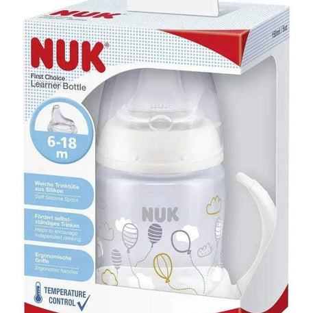 Tasse d'apprentissage NUK avec Température Control 150ml 6-18M - Blanc - NUK - Tasses pour bébé Maroc -www.babyboss.ma