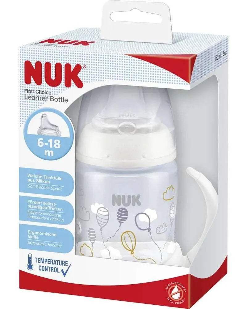Tasse d'apprentissage NUK avec Température Control 150ml 6-18M - Blanc - NUK - Tasses pour bébé Maroc -www.babyboss.ma