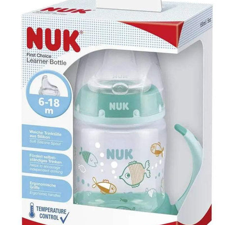Tasse d'apprentissage NUK avec Température Control 150ml 6-18M - Vert - NUK - Tasses pour bébé Maroc -www.babyboss.ma