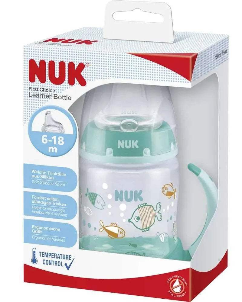 Tasse d'apprentissage NUK avec Température Control 150ml 6-18M - Vert - NUK - Tasses pour bébé Maroc -www.babyboss.ma
