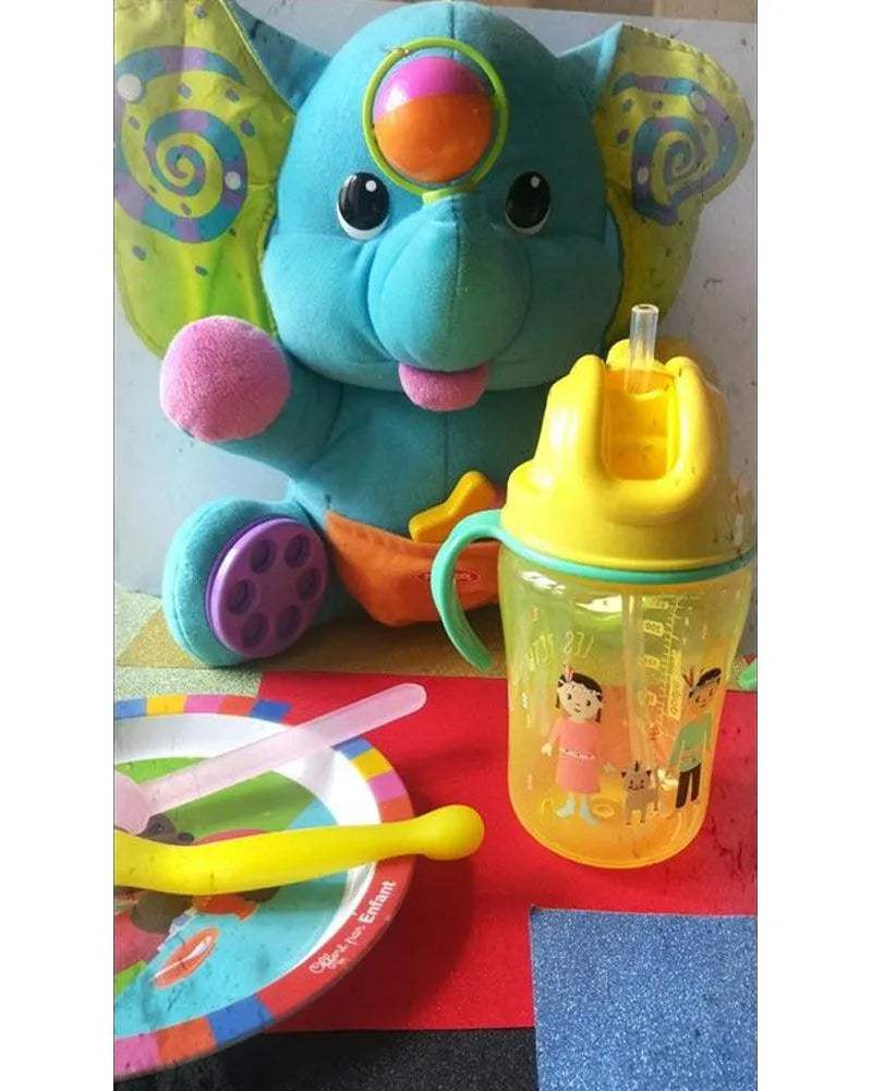 Tasse Dodie Paille 350ml 18M+ - Jaune - Dodie - Tasses pour bébé Maroc -www.babyboss.ma