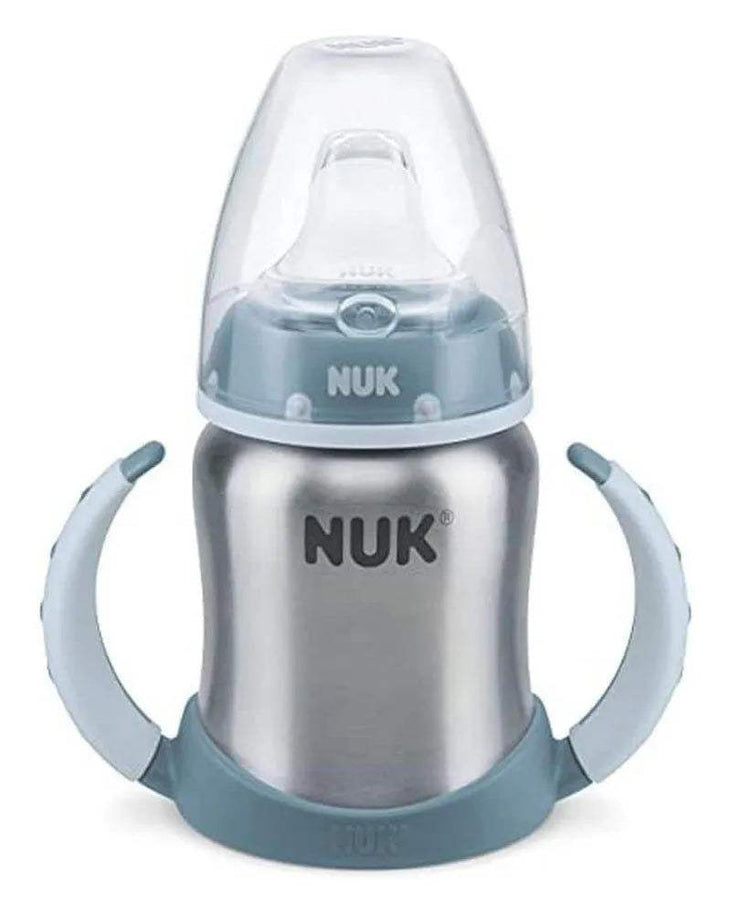 Tasse NUK Learner Stainless Steel 125ml 6-18M - Bleu - NUK - Tasses pour bébé Maroc -www.babyboss.ma