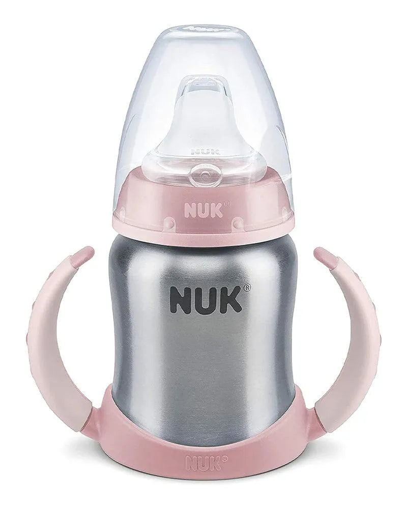 Tasse NUK Learner Stainless Steel 125ml 6-18M - Rose - Babyboss.ma - NUK - pour bébé maroc