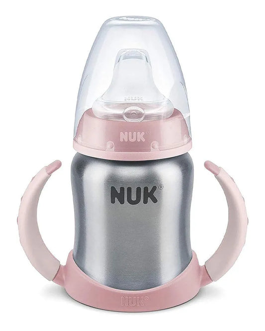 Tasse NUK Learner Stainless Steel 125ml 6-18M - Rose - Babyboss.ma - NUK - pour bébé maroc