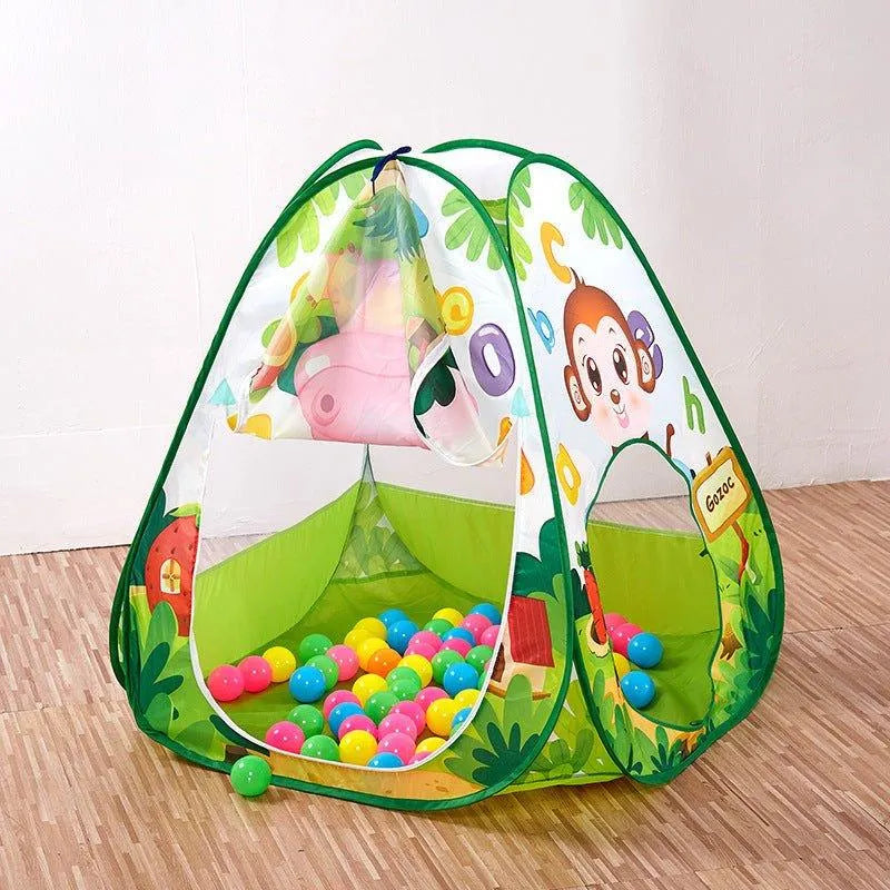 Tente de jeu Tunnel 3 en 1 - OceanPool Vert - babyboss toys - pour bébé maroc