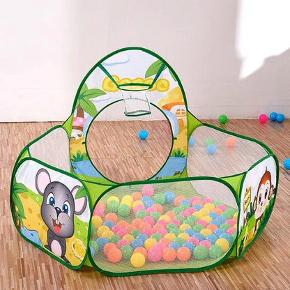 Tente de jeu Tunnel 3 en 1 - OceanPool Vert - babyboss toys - pour bébé maroc