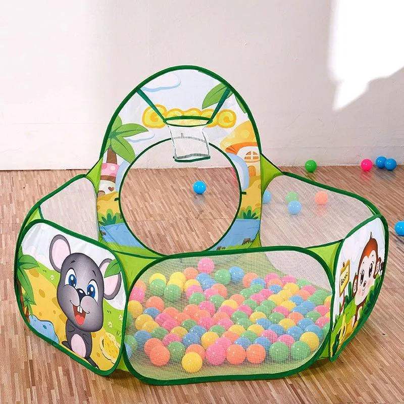 tente-de-jeu-tunnel-3-en-1-oceanpool-vert-babyboss-ma-babyboss-toys-pour-bebe-maroc-4 - Babyboss.ma -bebe-maroc