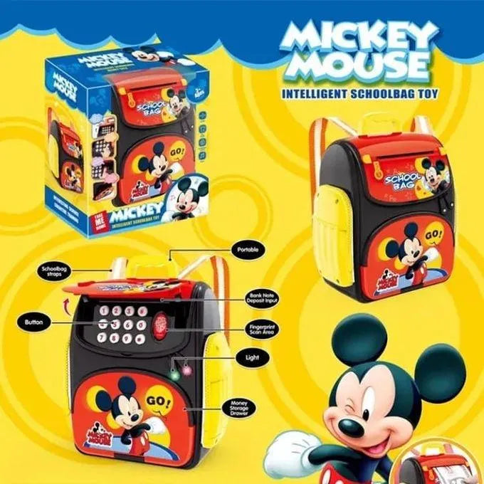 Tirelire électronique et sac à dos Mickey mouse avec mot de passe et empreinte digitale - babyboss toys - pour bébé maroc