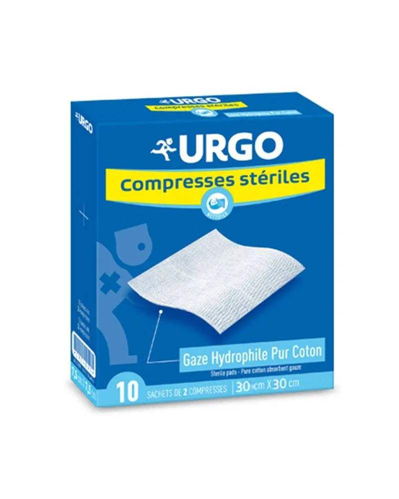 urgo-compresses-steriles-30x30cm-boite-de-10-babyboss-ma-urgo-pour-bebe-maroc - Babyboss.ma -bebe-maroc
