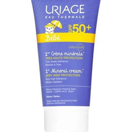 Uriage Bébé 1ère Crème Minérale SPF50+ 50ml - Uriage Bébé - Protection solaire pour bébé Maroc -www.babyboss.ma