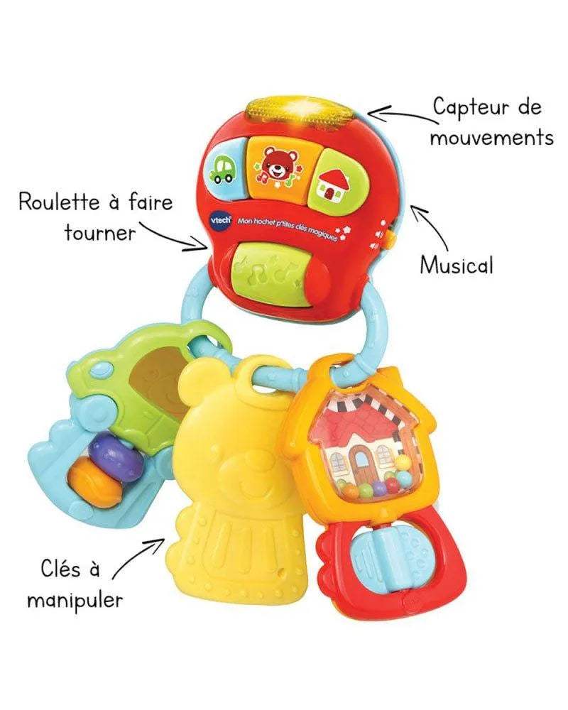 Vetch Mon hochet P'tites clés magiques 3-36m - Vtech - Jouets Musicaux pour bébé Maroc -www.babyboss.ma