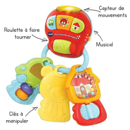 Vetch My Rattle Little Magic Keys 3-36m - موقع BABYBOSS Vtech مخصص للأمهات ورعاية الأطفال. ألعاب موسيقية