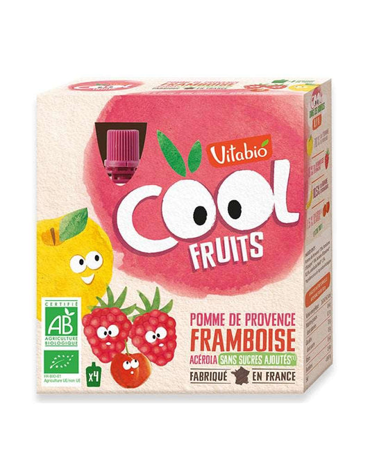 Vitabio COOL FRUITS Pomme Framboise 4x 90g - BABYBOSS - Vitabio - pour bébé maroc