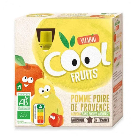 Vitabio COOL FRUITS Pomme Poire de Provence 4x 90g - Vitabio - Alimentation pour bébé Maroc -www.babyboss.ma