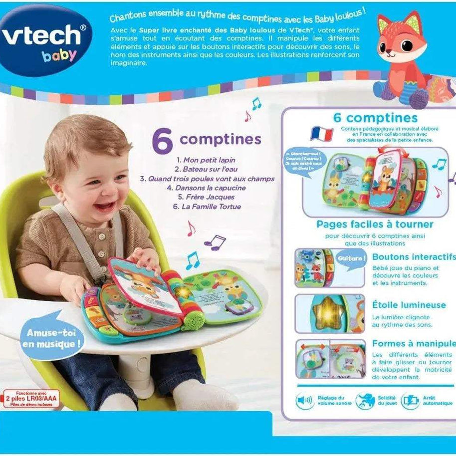 VTECH BABY SUPER LIVRE ENCHANTÉ DES BABY LOULOUS - Vtech - pour bébé Maroc -www.babyboss.ma