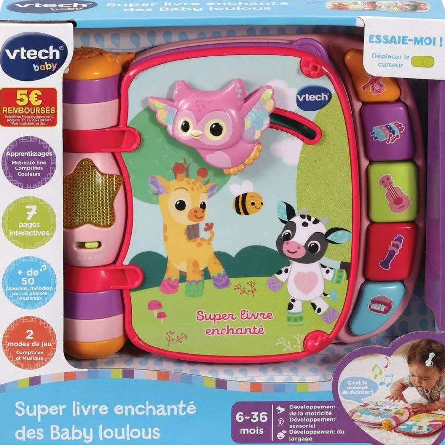 VTECH BABY SUPER LIVRE ENCHANTÉ DES BABY LOULOUS - Vtech - pour bébé Maroc -www.babyboss.ma