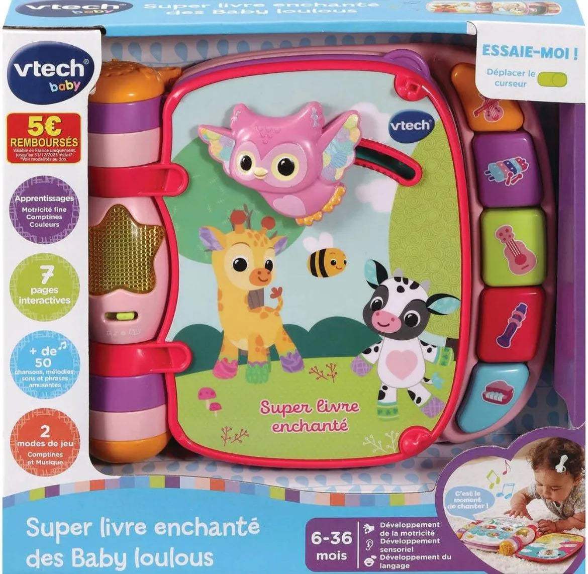 VTECH BABY SUPER LIVRE ENCHANTÉ DES BABY LOULOUS - Vtech - pour bébé Maroc -www.babyboss.ma
