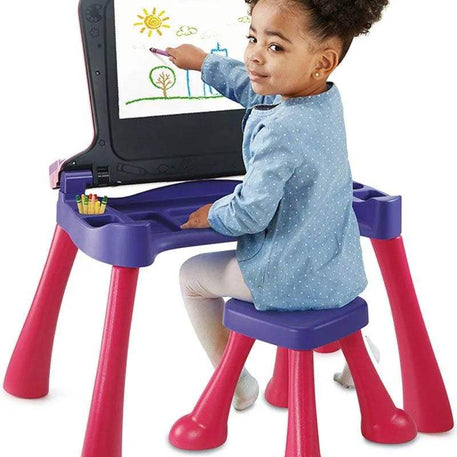 Vtech Magi bureau interactif 5 en 1 Rose - 3-6A - Vtech - Jouets d'activités pour bébé Maroc -www.babyboss.ma