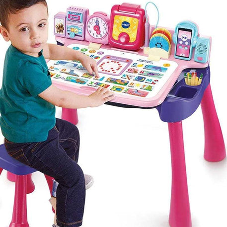 Vtech Magi bureau interactif 5 en 1 Rose - 3-6A - Vtech - Jouets d'activités pour bébé Maroc -www.babyboss.ma