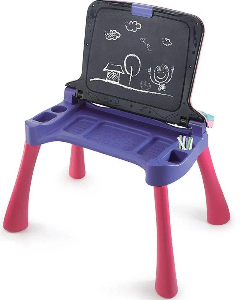 Vtech Magi bureau interactif 5 en 1 Rose - 3-6A - Vtech - Jouets d'activités pour bébé Maroc -www.babyboss.ma
