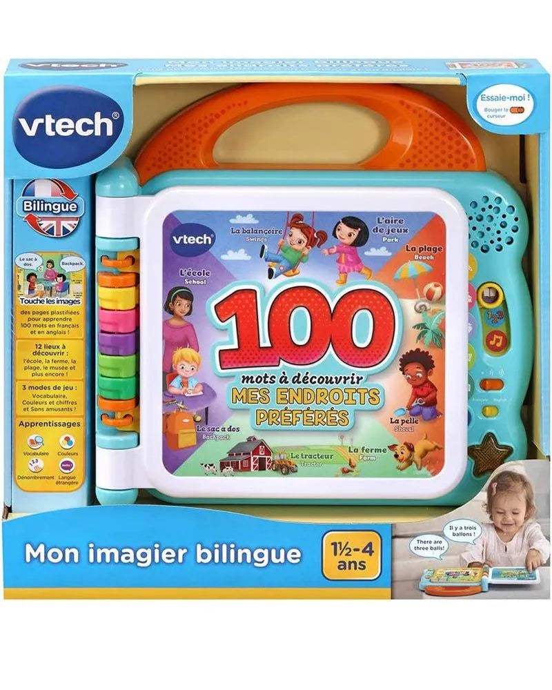 Vtech Mon imagier bilingue mes endroit préféré 18M-4A - Vtech - Jouets éducatifs pour bébé Maroc -www.babyboss.ma