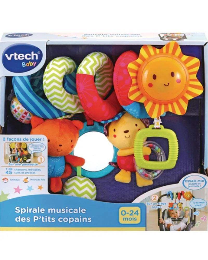 Vtech Spirale Musicale des P’tits copains 0-24M - Vtech - Hochets pour bébé Maroc -www.babyboss.ma
