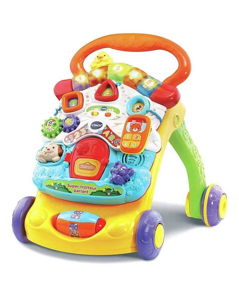 Vtech Super Trotteur parlant 2en1 Bleu - 9-36m - Vtech - Trotteurs pour bébé Maroc -www.babyboss.ma