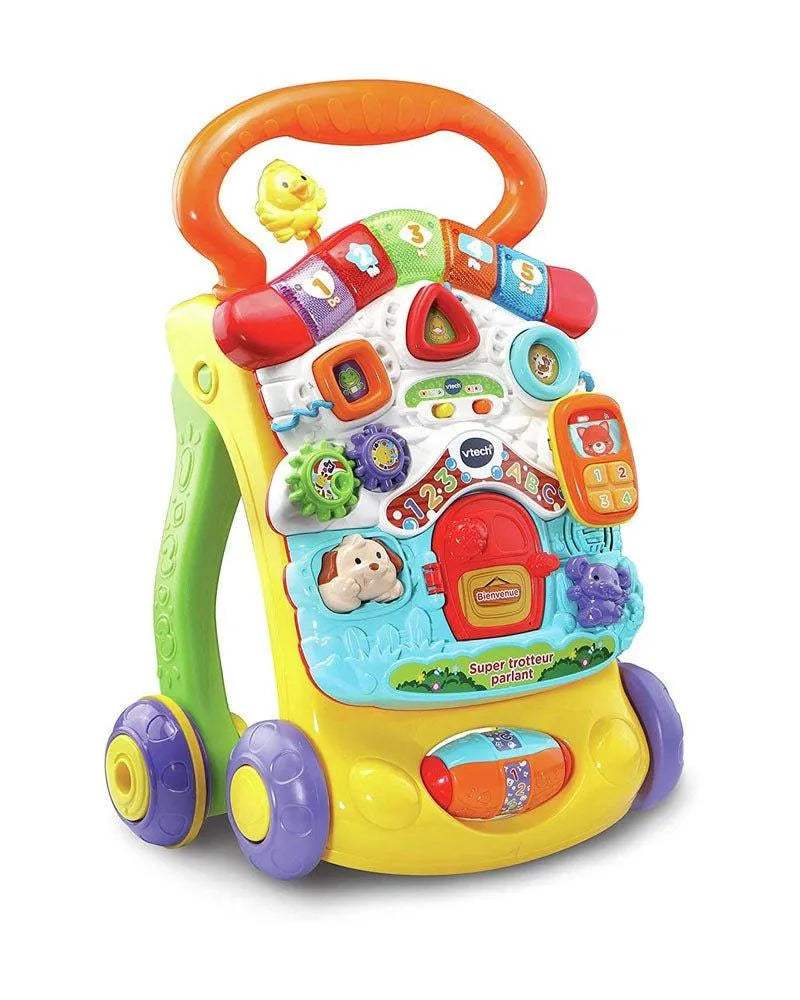 Vtech Super Trotteur parlant 2en1 Bleu - 9-36m - Vtech - Trotteurs pour bébé Maroc -www.babyboss.ma