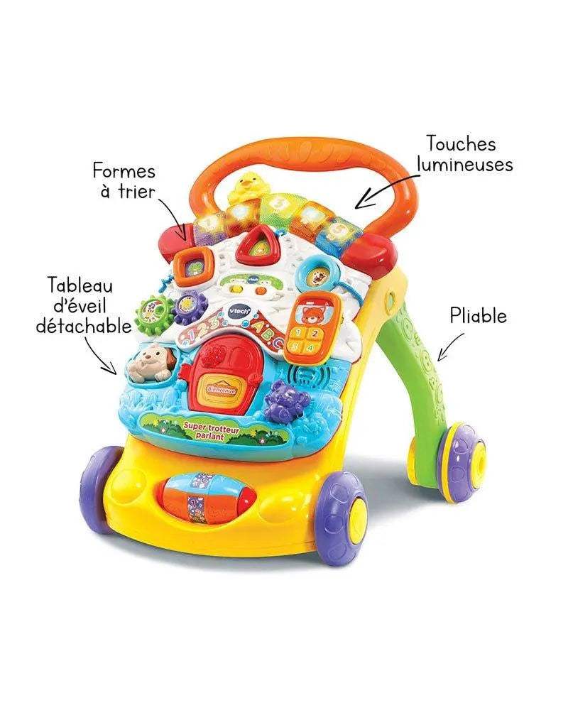 Vtech Super Trotteur parlant 2en1 Bleu - 9-36m - Vtech - Trotteurs pour bébé Maroc -www.babyboss.ma