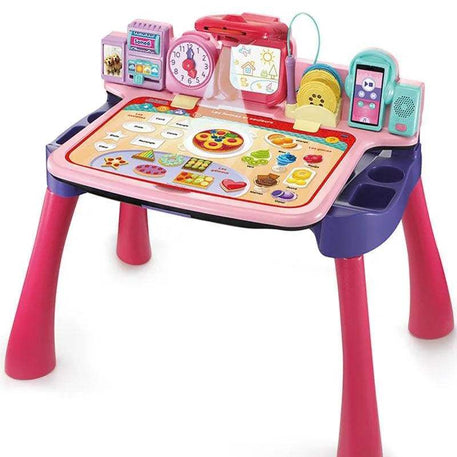 مكتب في تيك ماجي التفاعلي 5 في 1 وردي - 3-6A - موقع BABYBOSS Vtech مخصص للأمهات ورعاية الأطفال. ألعاب النشاط